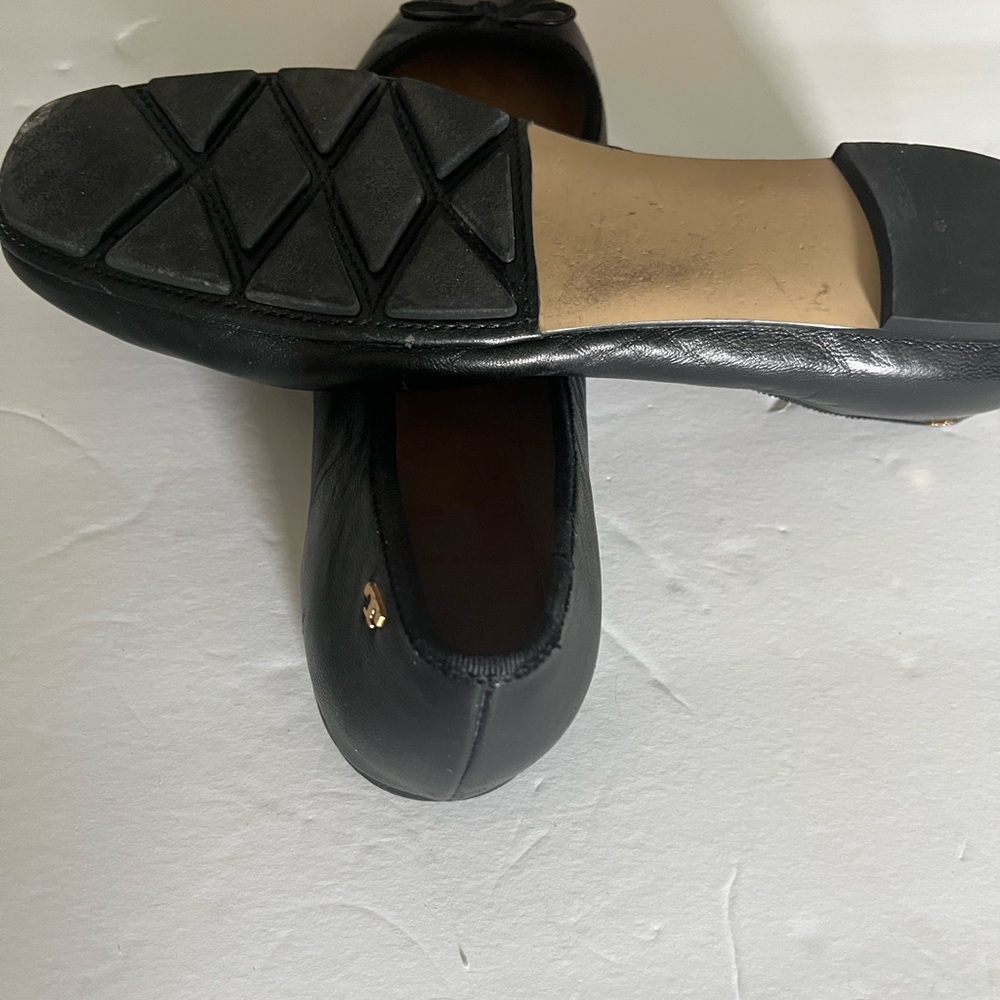 Tory Burch Black Ballet Flats with Gold Accent - Picture 5 of 9